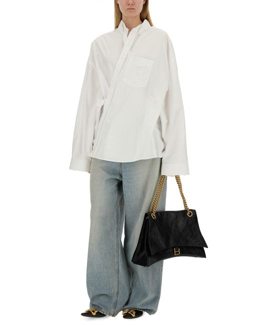 Camicia Wrap di Balenciaga in White