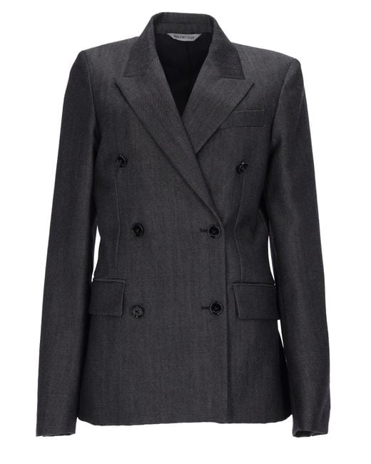 Balenciaga Black Giacca Sartoriale Doppiopetto