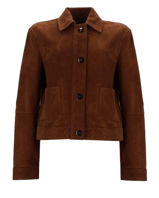 Max Mara Brown Suede "Boxy" Jacket