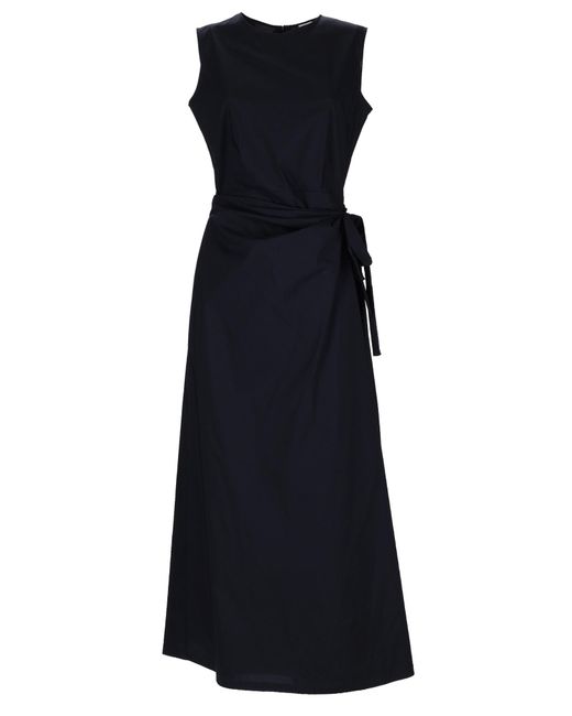 Aspesi Black Round Neck Maxi Dress