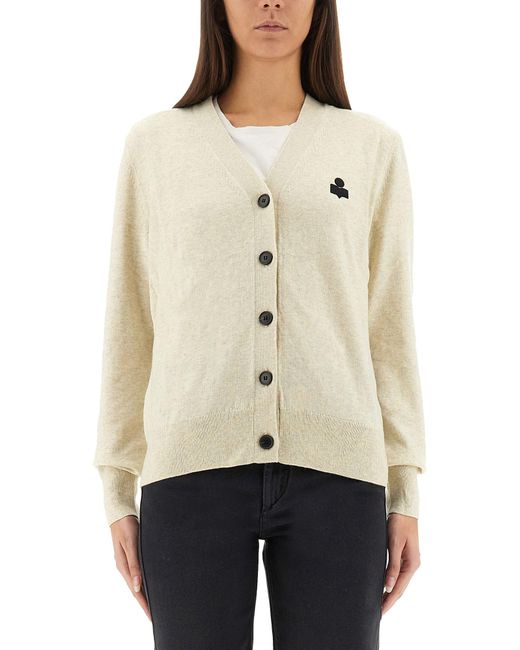 Isabel Marant Natural Karin" Cardigan With Logo