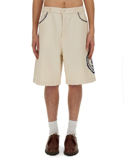 Drole de Monsieur Natural Cotton Bermuda Shorts for men