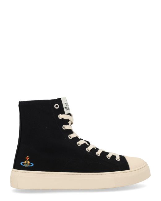 Vivienne Westwood Black Sneaker Hight Top "Plimsoll" for men
