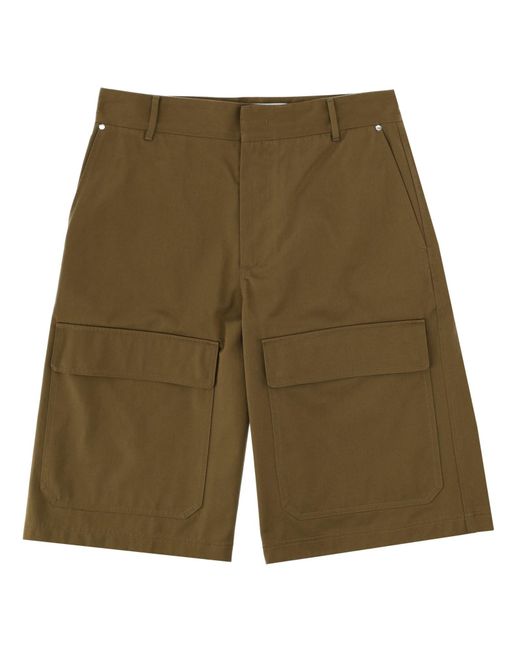 MSGM Green Solid Shorts for men