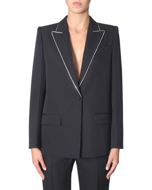 Givenchy Black Wool Blazer With Strass