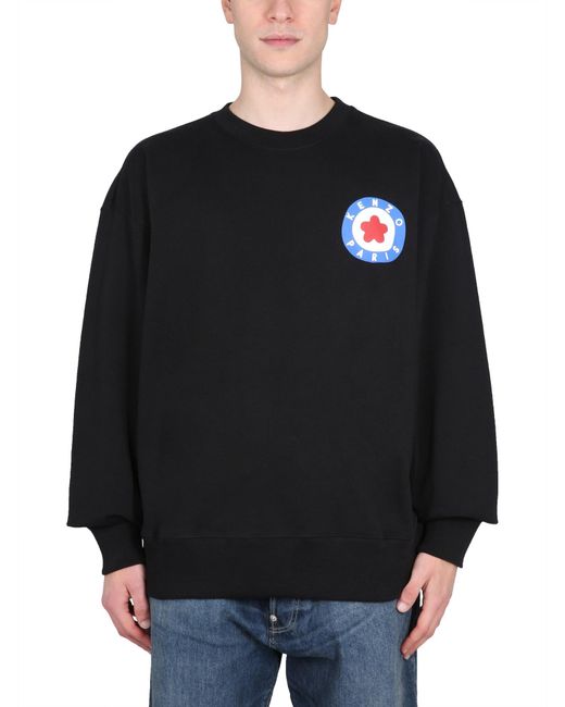 KENZO Black Sweatshirt With Logo for men