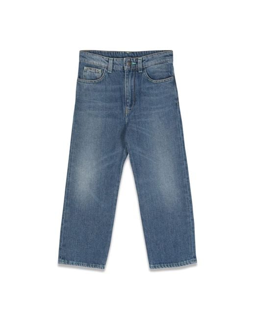 Curved Stone Reg. Den. Pants di Palm Angels in Blue