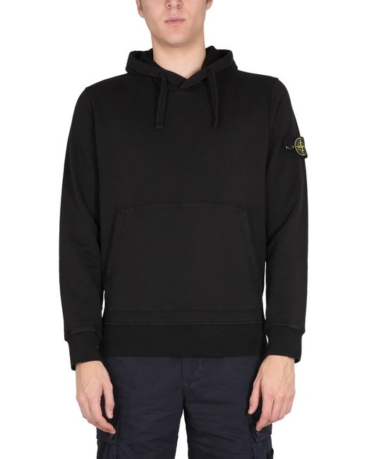 Stone Island Sweatshirt With Logo in Black for Men | Lyst