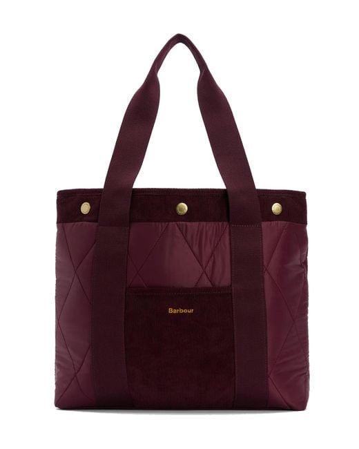 Barbour Purple "Healy" Tote Bag