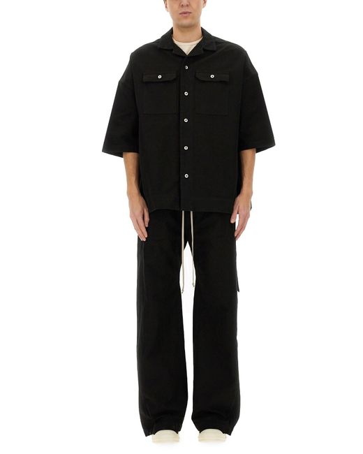 Camicia "Magnum Tommy" di Rick Owens in Black da Uomo