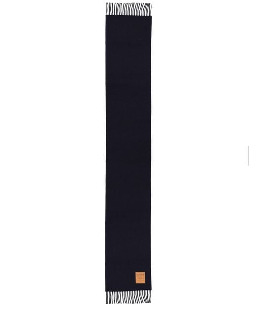 Ganni Blue Wool Scarf