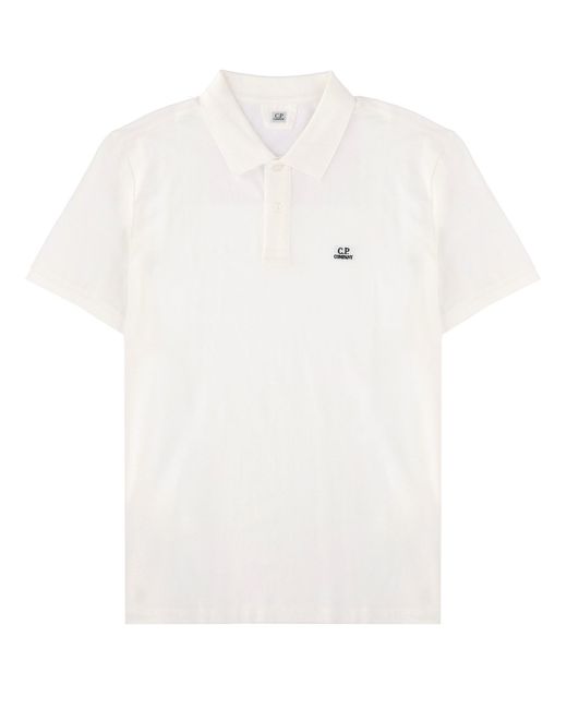 C P Company White Polo With Logo for men