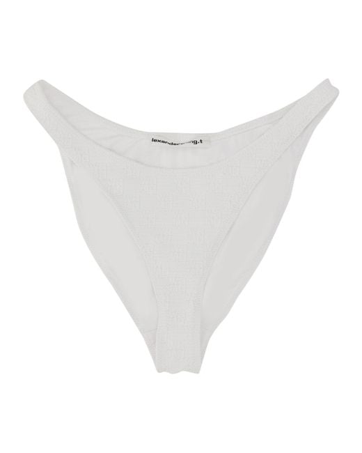 T By Alexander Wang White Bikini Briefs With Logo