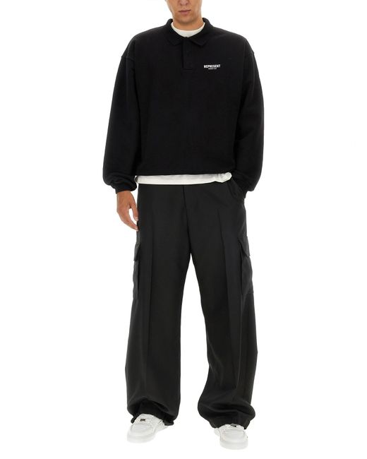 Polo Con Logo di Represent in Black da Uomo