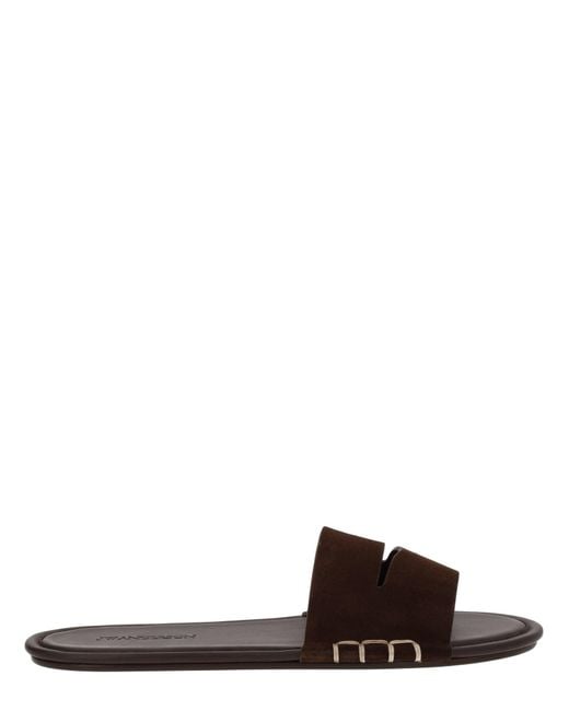 J.W. Anderson Brown Loafer Leather Slides