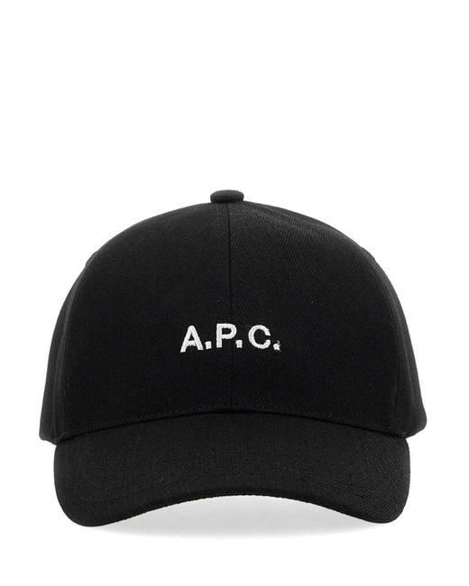 A.P.C. Black "Charlie" Baseball Hat for men