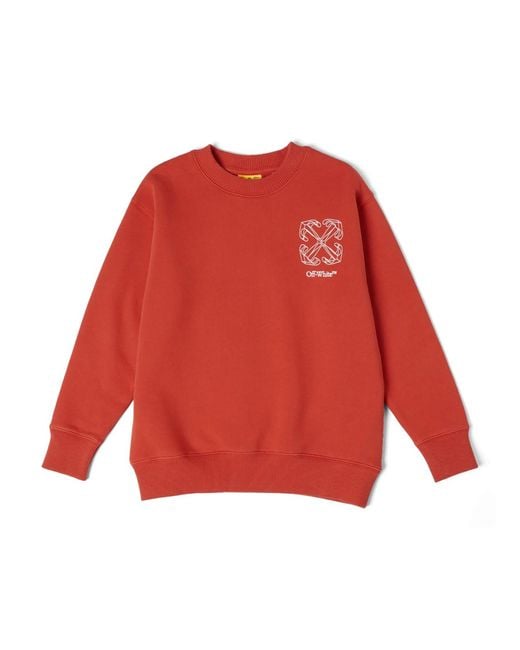Off-White c/o Virgil Abloh Red Arrow Stitched Crewneck