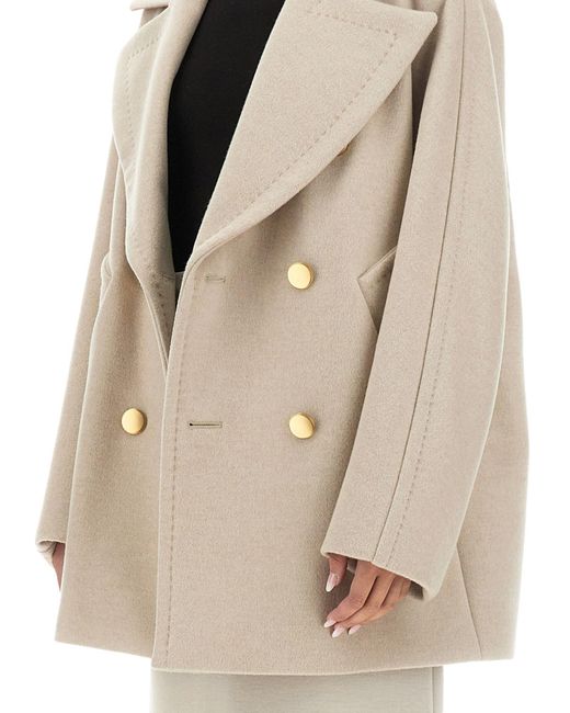 Cappotto Berta di Max Mara in Natural