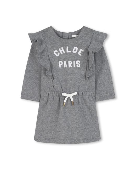 Chloé Gray Dress With Logo