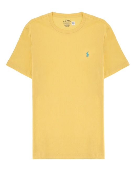 Polo Ralph Lauren Yellow Logo Crew Neck T-Shirt for men