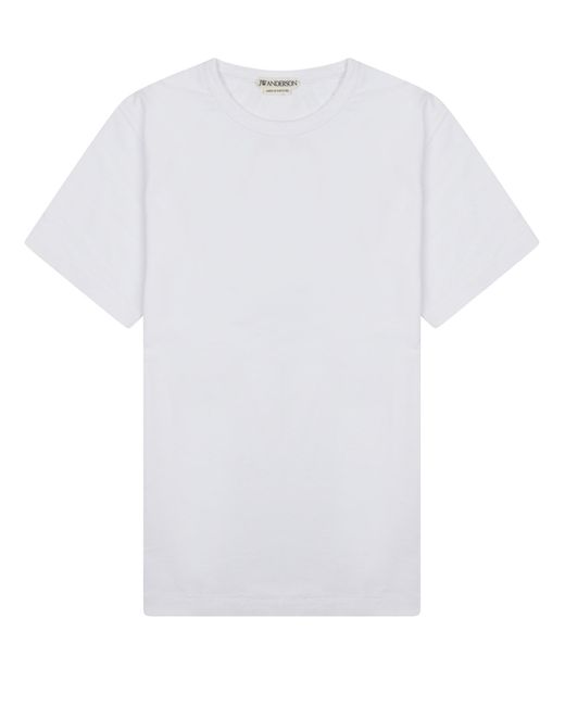 J.W. Anderson White Solid Crew Neck T-Shirt