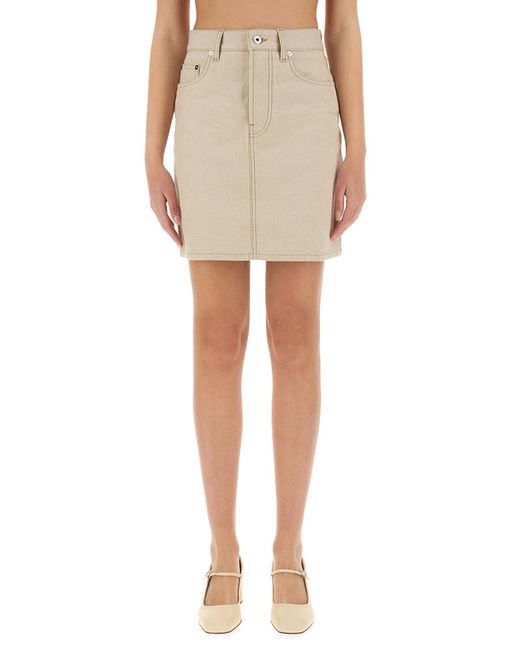 Burberry Natural Denim Mini Skirt