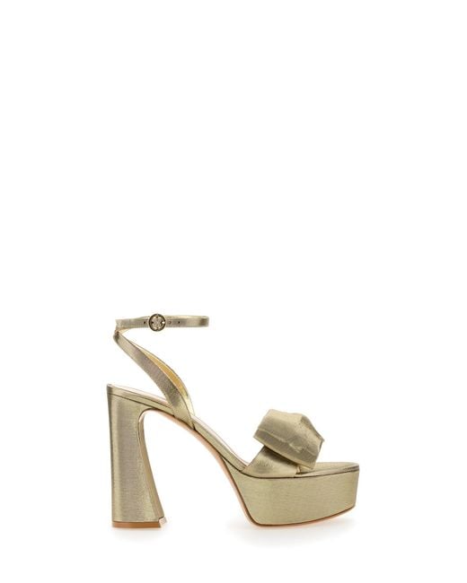 SANDALO RIMEKO di Gianvito Rossi in Metallic