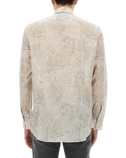 Camicia Con Stampa di Etro in White da Uomo
