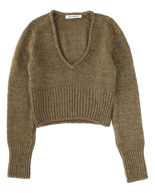 Our Legacy Green V-Neck Sweater