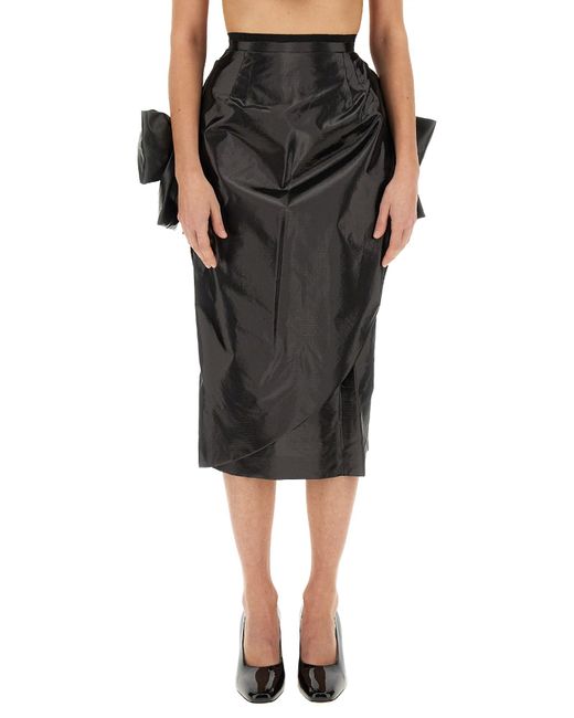 Maison Margiela Black Skirt With Bow