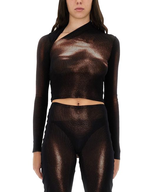 Jean Paul Gaultier Black Body Dust" Print Top