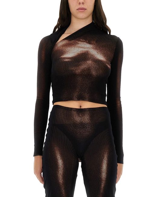 Jean Paul Gaultier Black Body Dust" Print Top