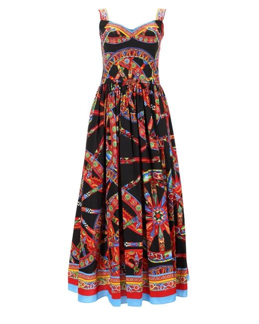 Dolce & Gabbana Red Abito Lungo
