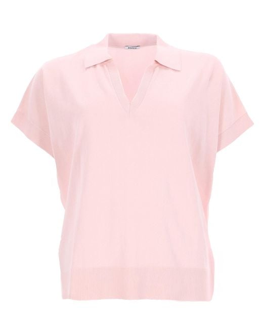 Aspesi Pink Shirt With Polo Collar