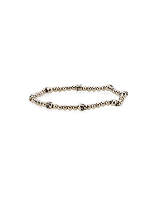 Bracciale Con Perline E Teschi di McQueen in White da Uomo