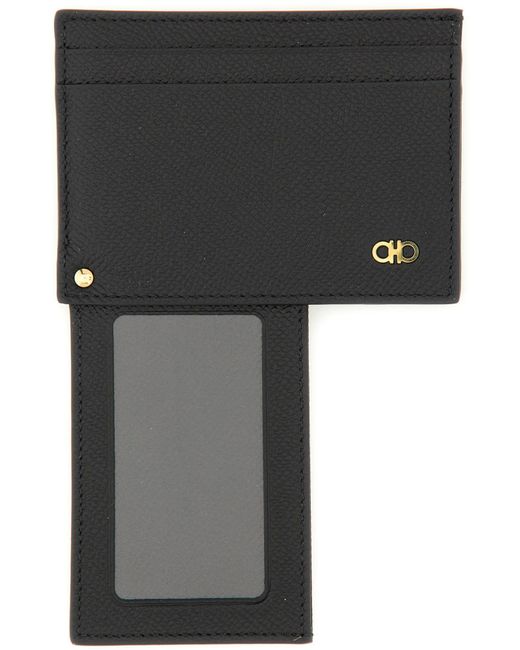 Portacarte in pelle nera di Ferragamo in Black da Uomo