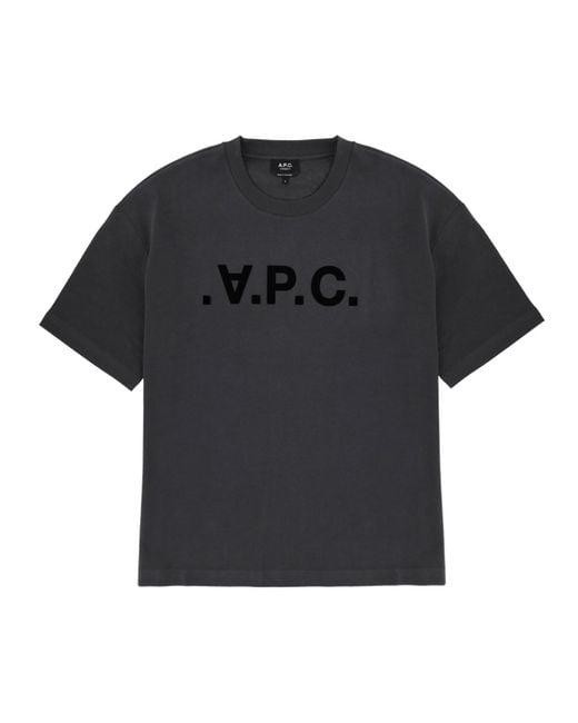 A.P.C. Black T-Shirt With Logo