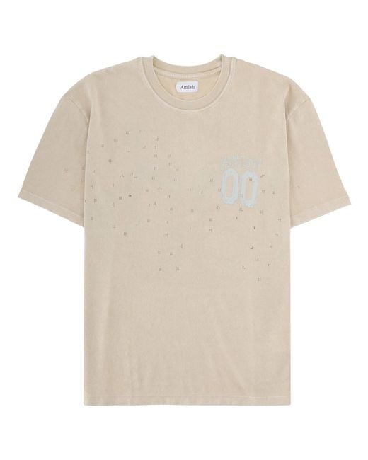 AMISH White T-Shirt Con Logo for men