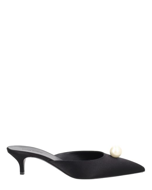 Magda Butrym White Silk Satin Heels