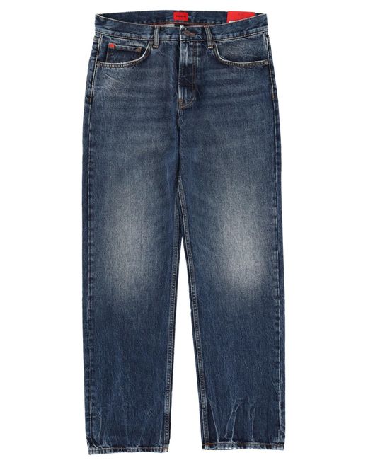 HUGO Blue Cotton Denim Jeans for men