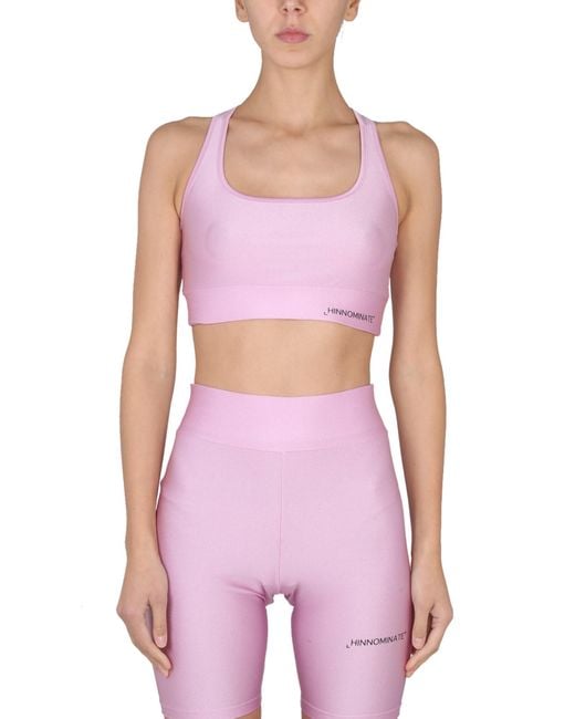 hinnominate Purple Lycra Top With Logo