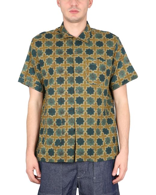 Camicia Con Stampa di Engineered Garments in Green da Uomo