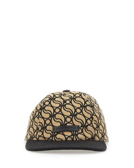 Stella McCartney Metallic Classic Embroidered Baseball Hat With Hard Visor