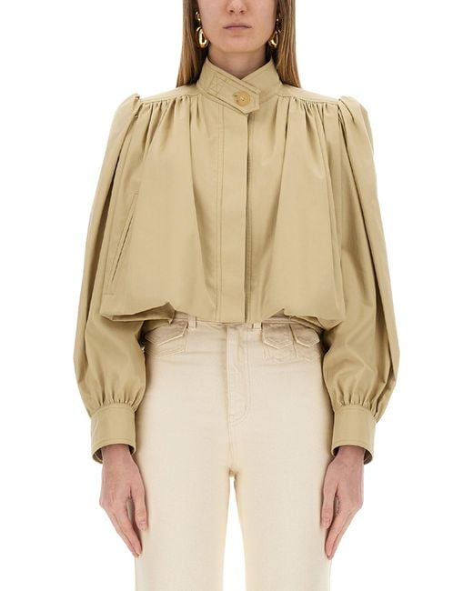 Chloé Natural Ruffled Boule Jacket