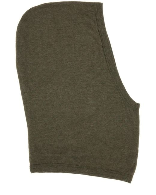 Rick Owens Green Knitted Hood