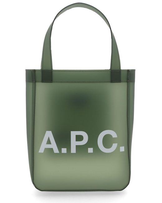 A.P.C. Green Small "Lou" Tote Bag