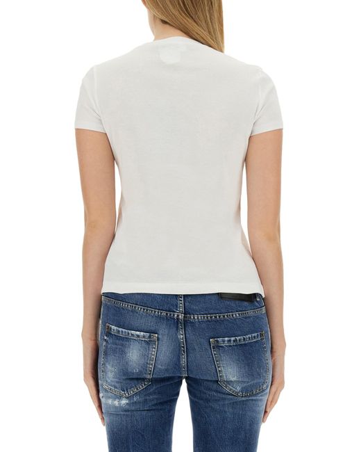 T-shirt casual in cotone per uomo di DSquared² in White