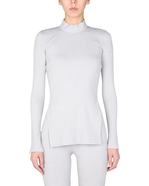 Helmut Lang White One-Shoulder Jersey T-Shirt With Cut-Out Detail