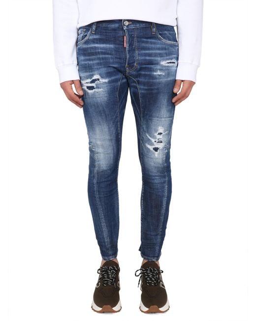 DSquared² Blue Low Rise Denim Jeans for men