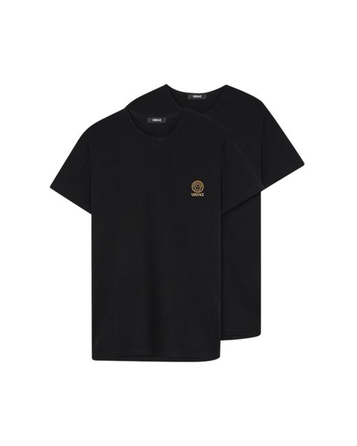 Versace Black Pack Of Two T-Shirts for men